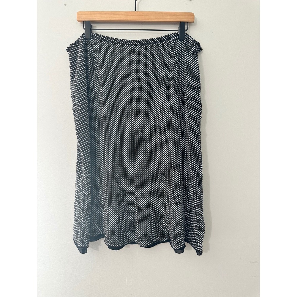 Due‎ Per Due Women's Black White Polka Dot Midi Skirt Size 16 Career Casual